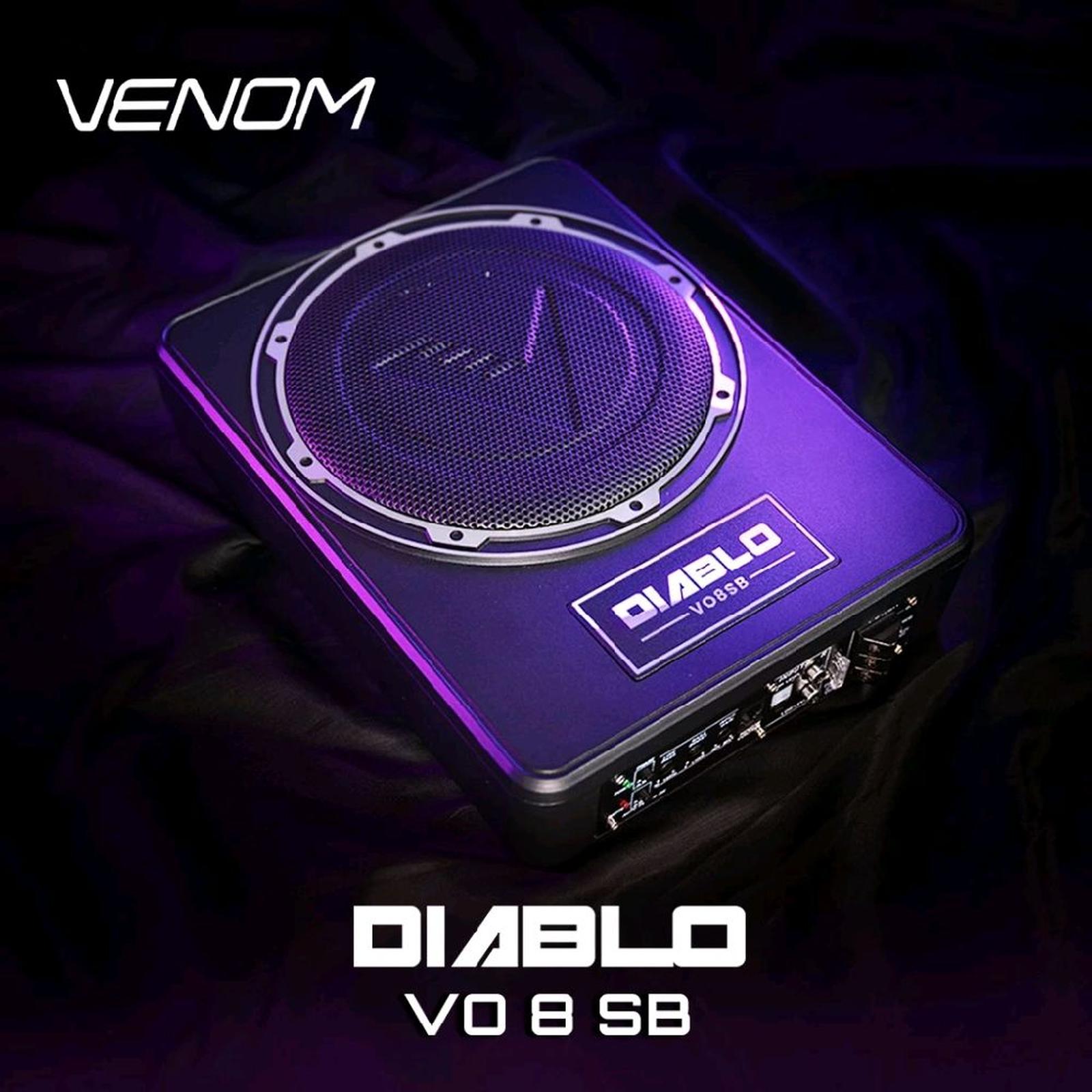 Venom Diablo Series VO8SB – Subwoofer Kolong Mobil 8" | 80W Active | Plug & Play