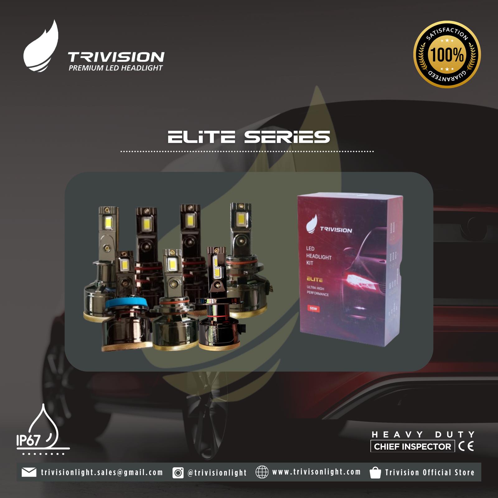 TRIVISION LED Bulb Elite Series HIR2 / 9012 – Lampu LED Mobil Super Terang & Tahan Lama