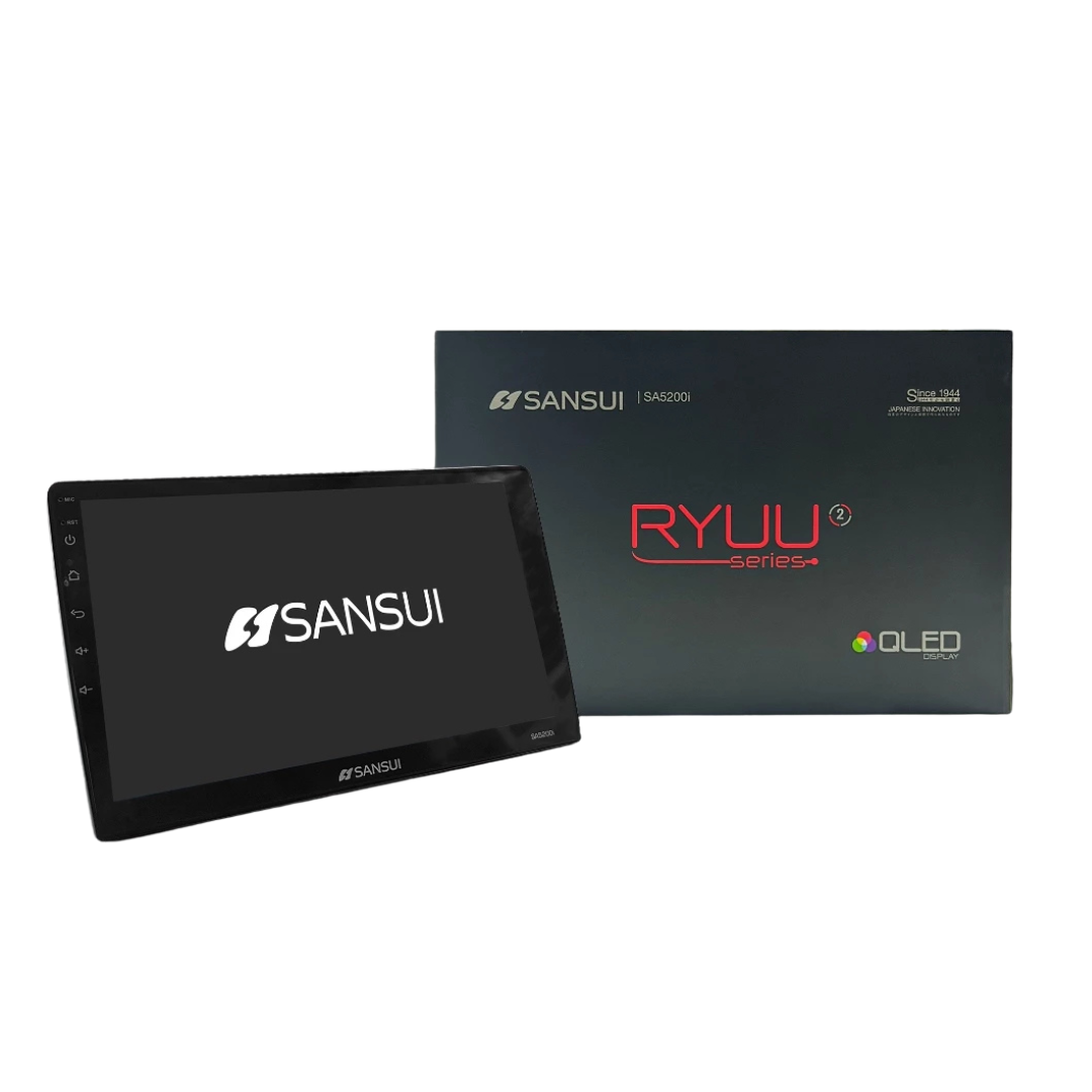Head Unit Android Sansui SA5200i Ryuu Series – 9” QLED, 4GB+64GB, Android Auto & CarPlay