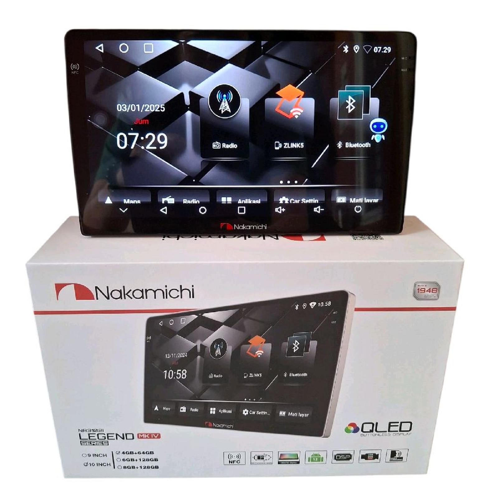 Nakamichi Legend Pro MK4 – Head Unit Android Premium, Suara Jernih & Fitur Lengkap
