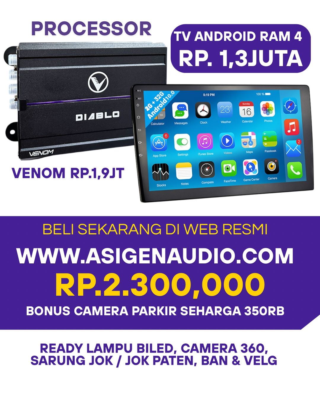 Head Unit Android JEC Shinshio 9 Inch | RAM 4GB ROM 32GB