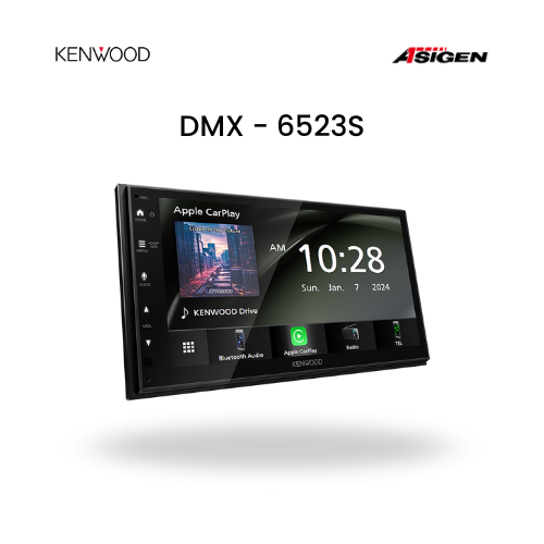 Kenwood DMX-6523S Head Unit Double DIN 6.8 Inch | Apple CarPlay & Android Auto | Bluetooth Audio Mobil